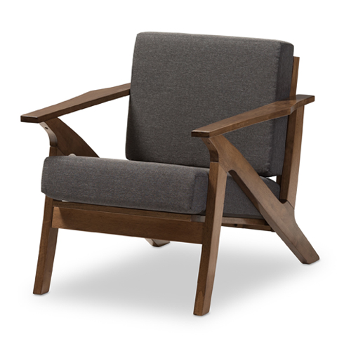 Baxton Studio Cayla Mid-Century Modern Lounge Chair