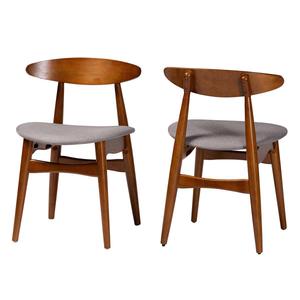 Baxton Studio Flora Mid-Century Set of 2 Dining Chairs