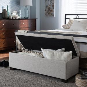 Baxton Studio Roanoke Upholstered Storage Ottoman Bench alternate view