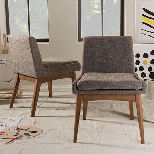 Baxton Studio Nexus 2pc. Upholstered Dining Side Chair Set
