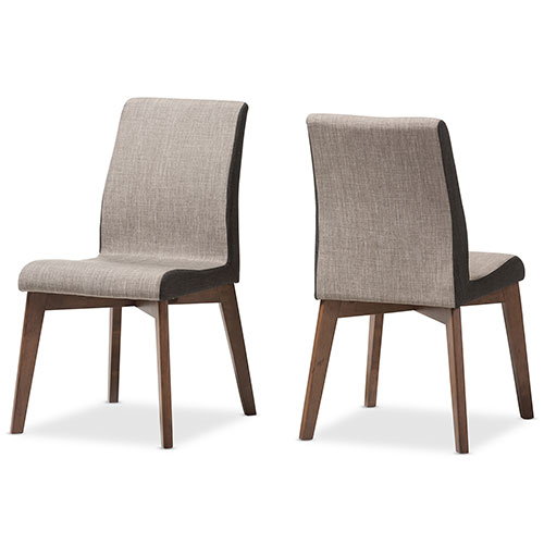 Baxton Studio Kimberly 2pc. Fabric Dining Chair Set