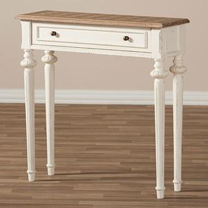 Baxton Studio Marquetterie Wood Two-Tone Console Table alternate view