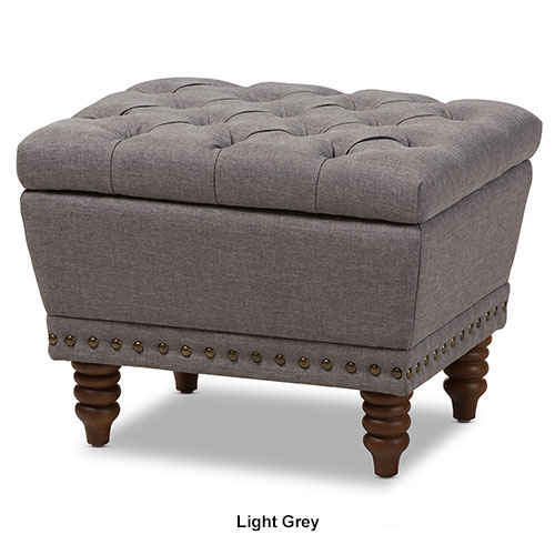 Baxton Studio Annabelle Upholstered Storage Ottoman