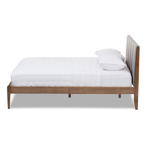 Baxton Studio Ember Mid-Century Wood Queen Platform Bed