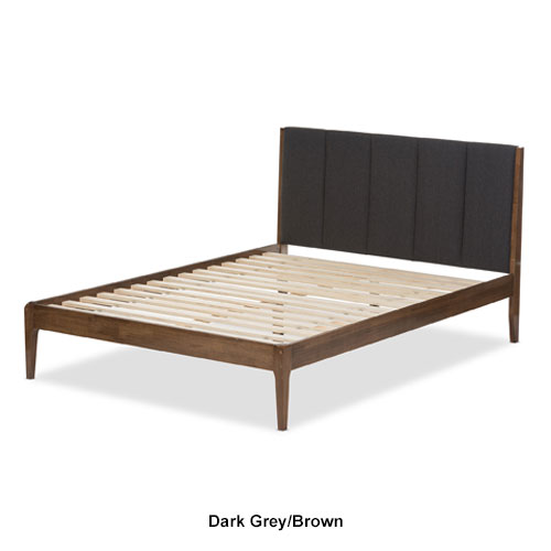 Baxton Studio Ember Mid-Century Wood Queen Platform Bed