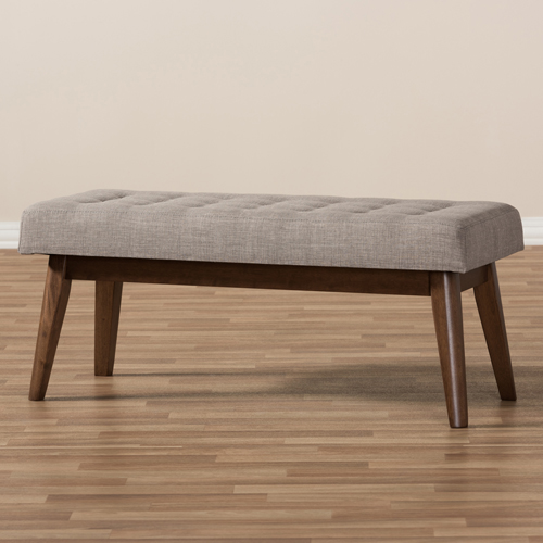 Baxton Studio Elia Button-Tufted Bench