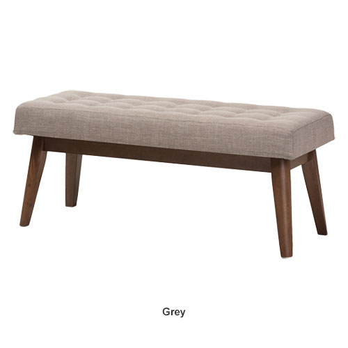 Baxton Studio Elia Button-Tufted Bench