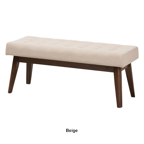 Baxton Studio Elia Button-Tufted Bench