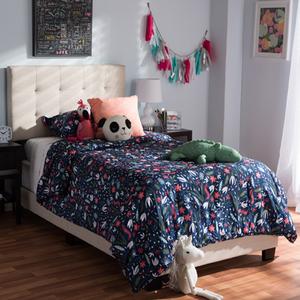 Baxton Studio Brookfield Fabric Twin Size Bed