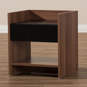 Baxton Studio Vanda 1 Drawer Nightstand alternate view