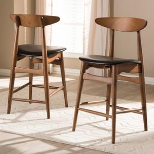 Baxton Studio Flora Counter Stools - Set of 2