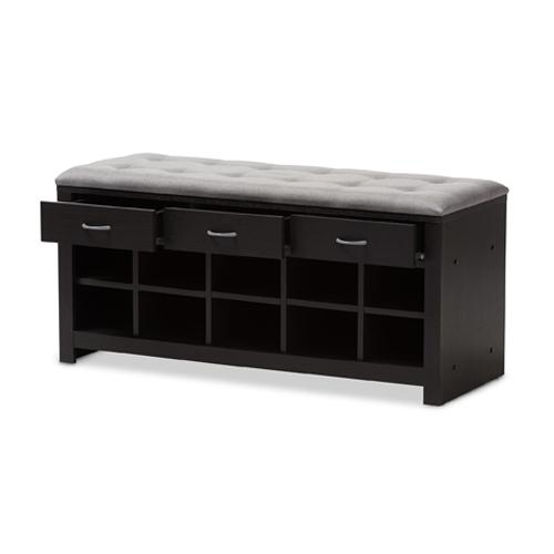 Baxton Studio Fabric Upholstered Entryway Bench alternate view