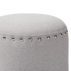 Baxton Studio Rosine Upholstered Nail Trim Ottoman alternate view