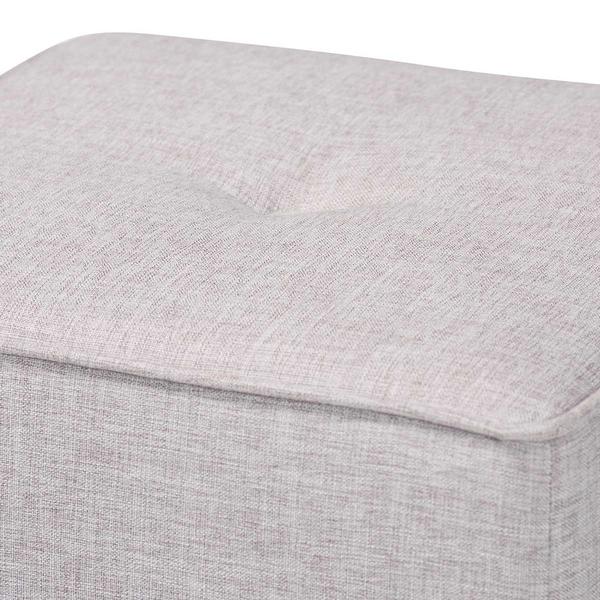 Baxton Studio Corinne Upholstered Ottoman alternate view
