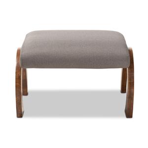 Baxton Studio Sandrine Wood Ottoman alternate view