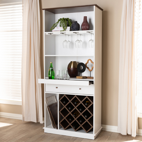 Baxton Studio Mattia Wine Cabinet