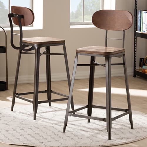 Baxton Studio Varek Counter Stools - Set of 2 Baxton Studio Varek Counter Stools - Set of 2
