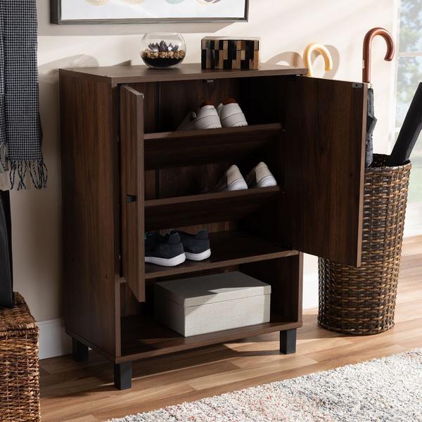 Baxton Studio 2 Door Wood Entryway Shoe Storage Cabinet alternate view