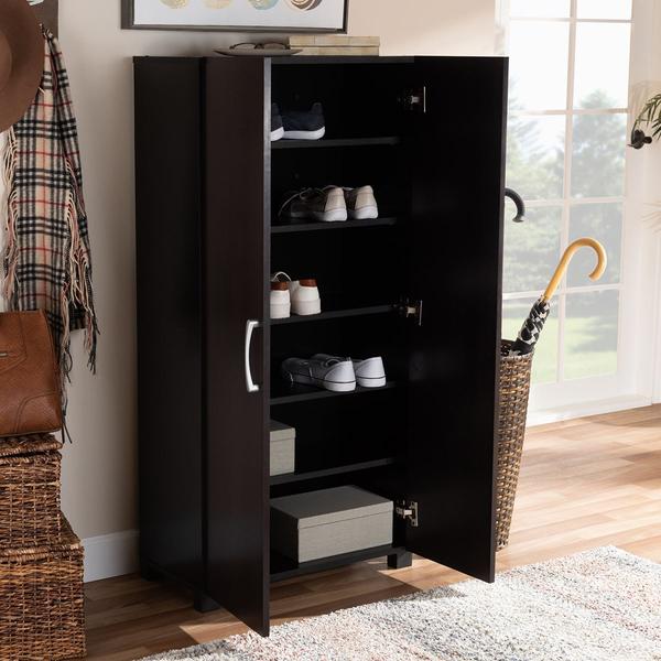 Baxton Studio Marine 2 Door Wood Entryway Shoe Storage Cabinet alternate view