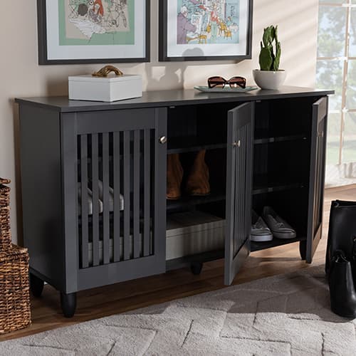 Baxton Studio Fernanda Wide Shoe Storage Cabinet