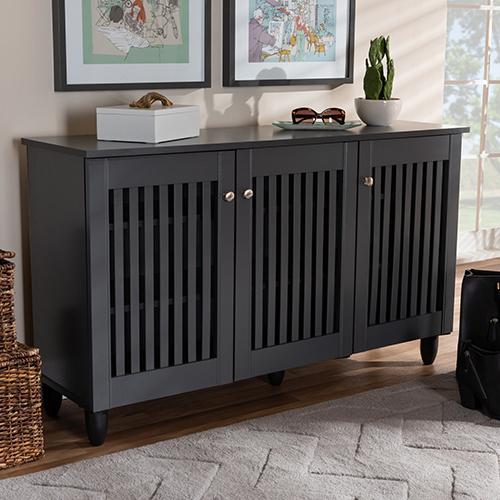 Baxton Studio Fernanda Wide Shoe Storage Cabinet alternate view