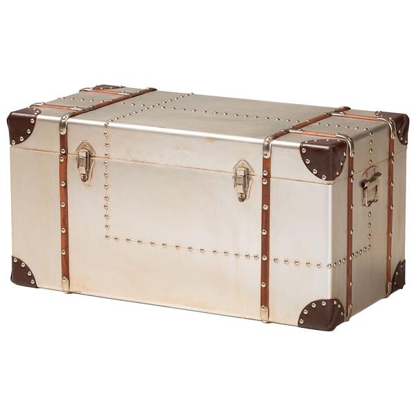 Baxton Studio Bechet Collection French Storage Trunk alternate view