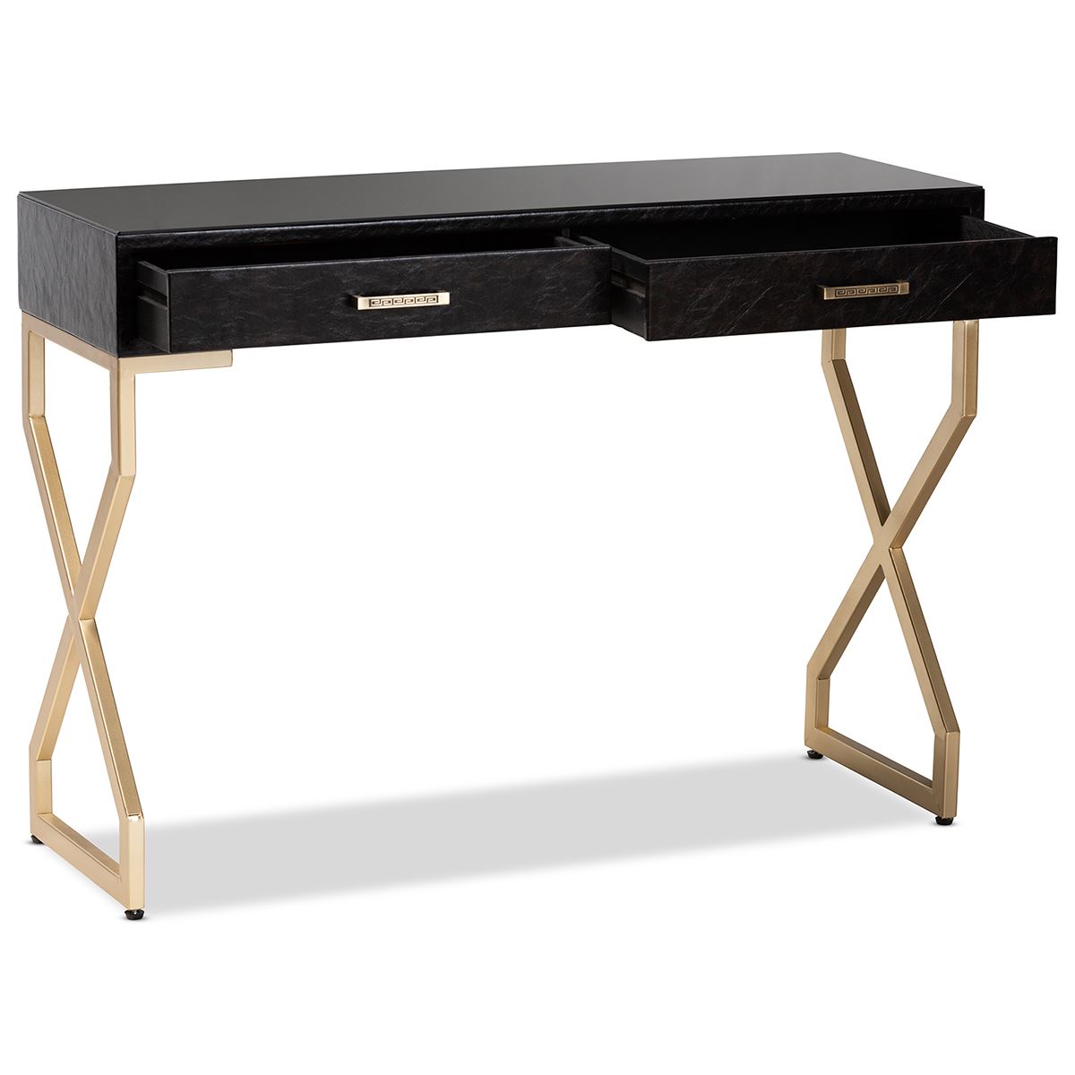 Baxton Studio Carville 2 Drawer Console Table