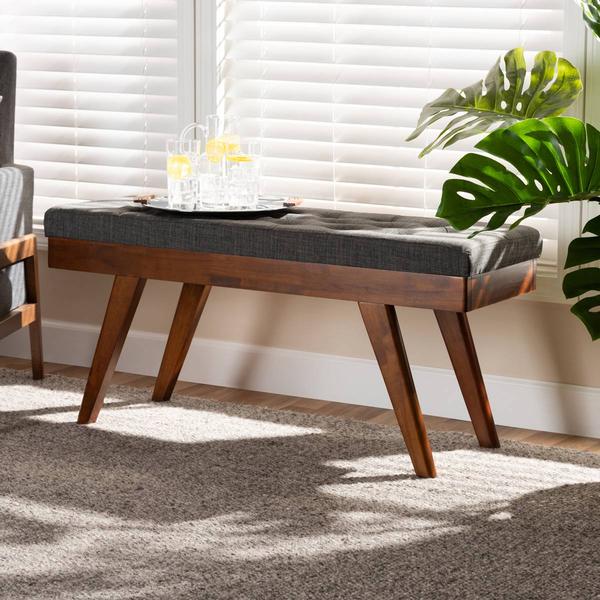 Baxton Studio Alona Wood Dining Bench