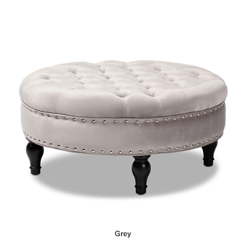 Baxton Studio Palfrey Cocktail Ottoman