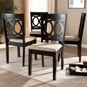 Baxton Studio Lenoir Wood Dining Chairs - Set of 4