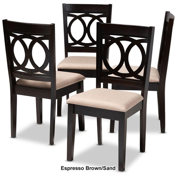 Baxton Studio Lenoir Wood Dining Chairs - Set of 4 alternate view
