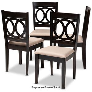 Baxton Studio Lenoir Wood Dining Chairs - Set of 4 alternate view