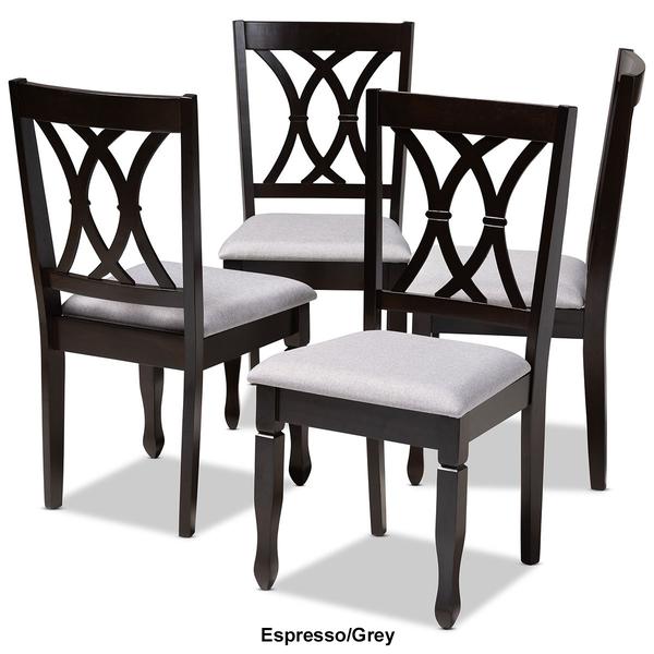 Baxton Studio Reneau Wood Dining Chairs - Set of 4 alternate view