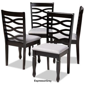 Baxton Studio Lanier Wood Dining Chairs - Set of 4 alternate view