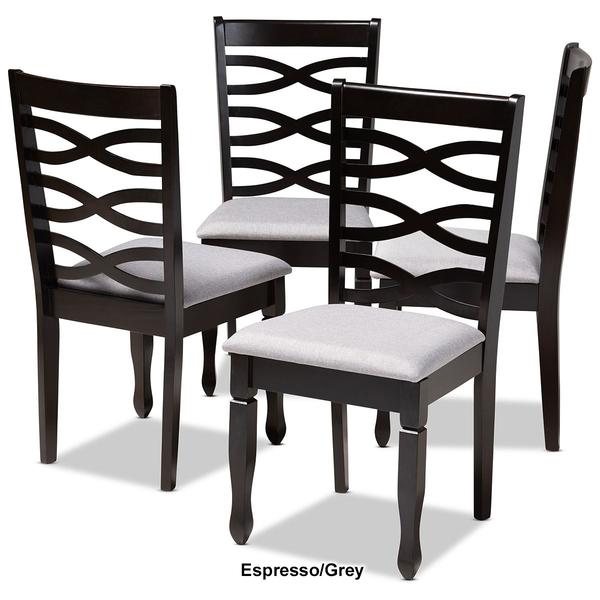 Baxton Studio Lanier Wood Dining Chairs - Set of 4 alternate view