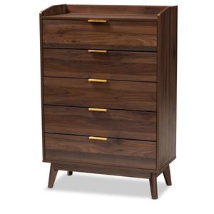 Baxton Studio Lena 5 Drawer Wooden Chest alternate view