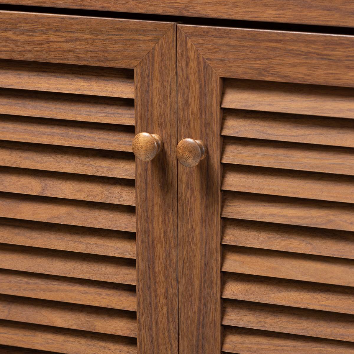 Baxton Studio Coolidge 11 Shelf Wooden Shoe Storage Cabinet