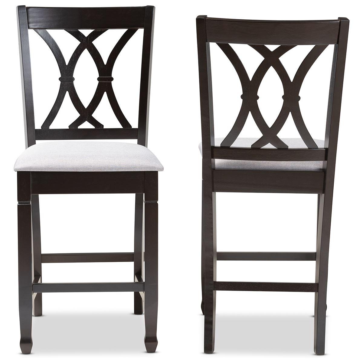 Baxton Studio Reneau Wood Counter Height Pub Chairs - Set Of 2