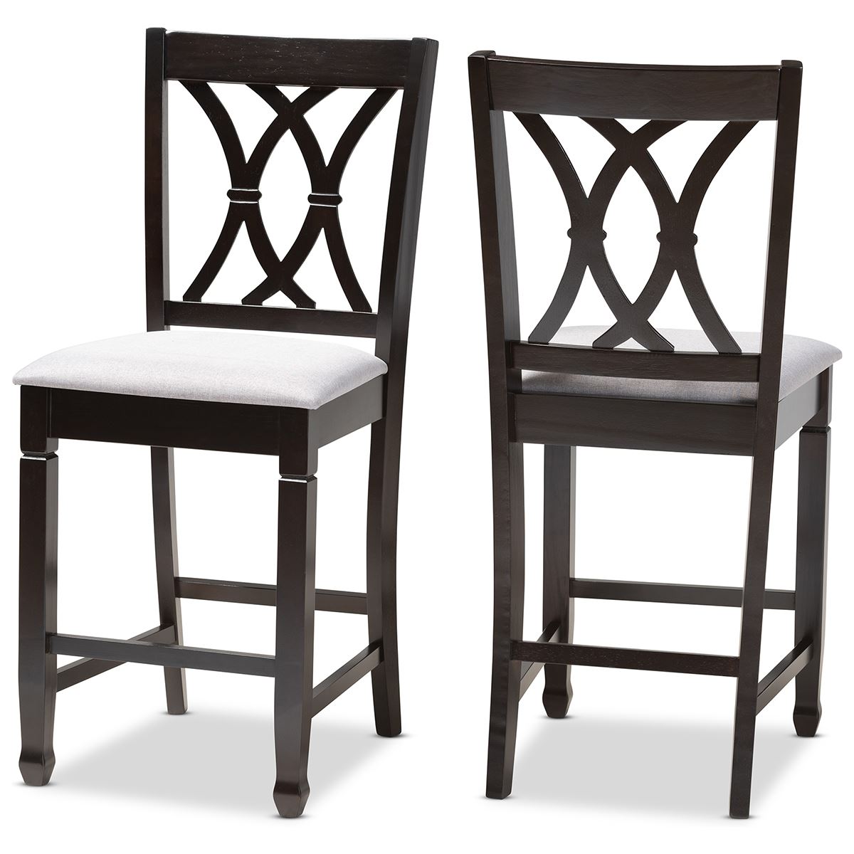 Baxton Studio Reneau Wood Counter Height Pub Chairs - Set Of 2