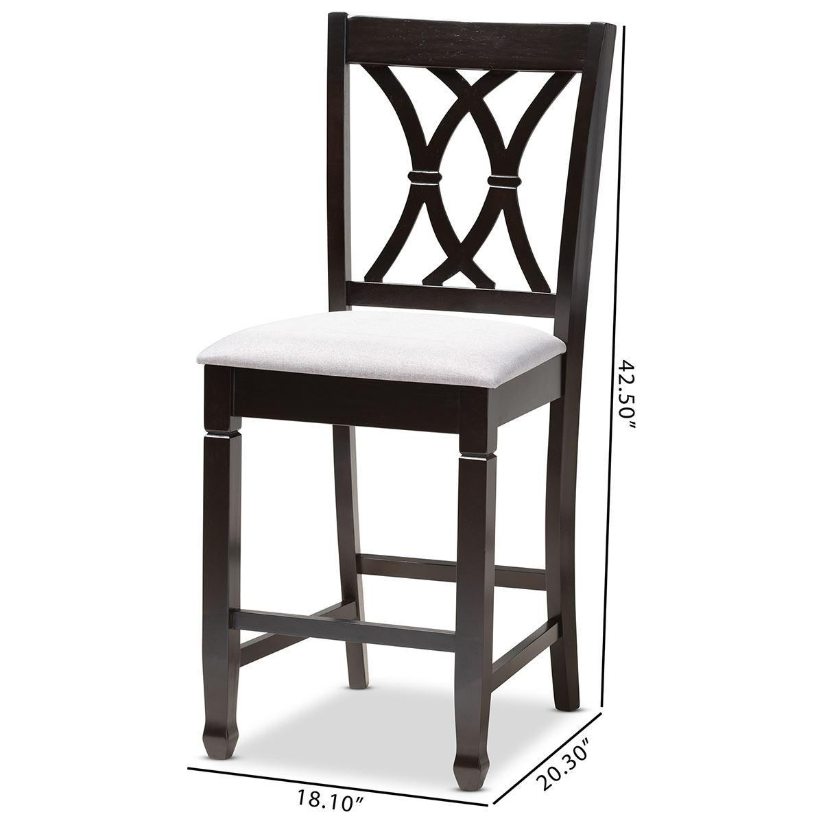 Baxton Studio Reneau Wood Counter Height Pub Chairs - Set Of 2