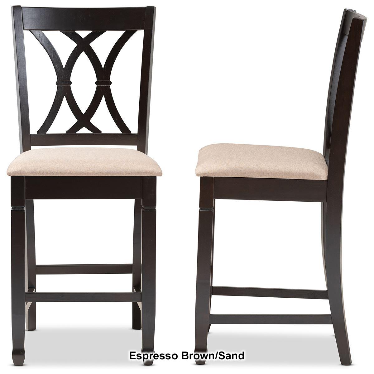 Baxton Studio Reneau Wood Counter Height Pub Chairs - Set Of 2