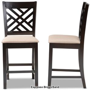 Baxton Studio Caron Wood Counter Height Pub Chairs - Set of 2 alternate view