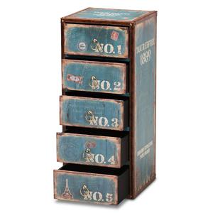 Baxton Studio Alba 5-Drawer Accent Storage Chest alternate view