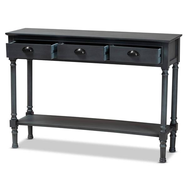Baxton Studio Garvey French Wood 3-Drawer Entryway Console Table alternate view