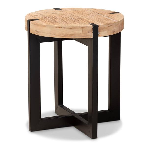 Baxton Studio Horace Natural Brown Finished Wood End Table