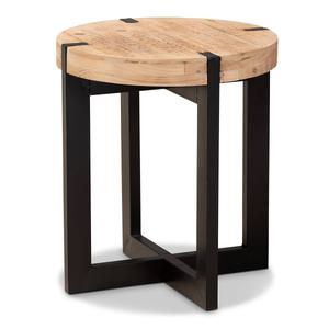 Baxton Studio Horace Natural Brown Finished Wood End Table