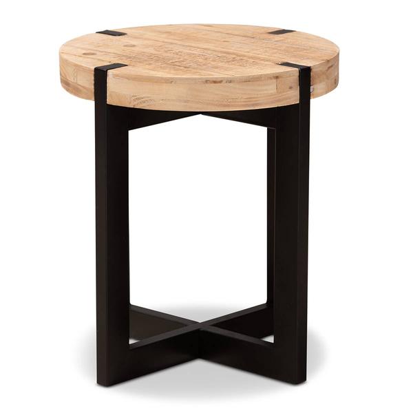 Baxton Studio Horace Natural Brown Finished Wood End Table alternate view