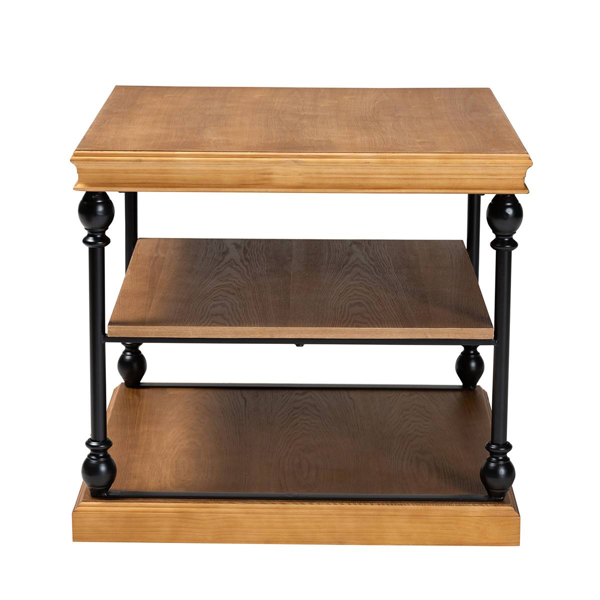 Baxton Studio Sebastian Wood 3-Tier End Table