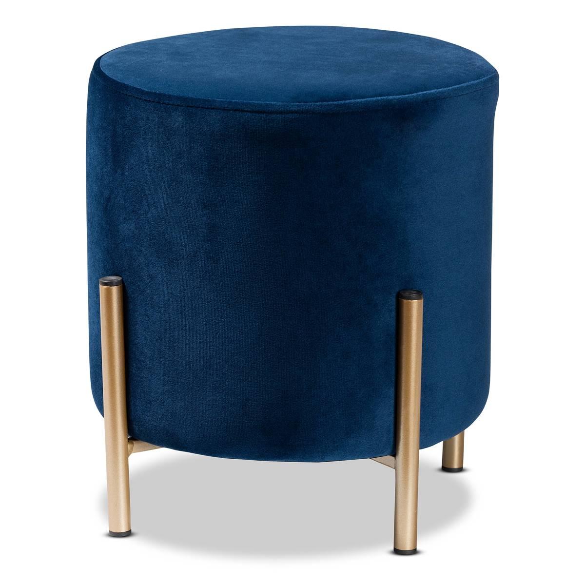 Baxton Studio Thurman Glam And Luxe Velvet Fabric Ottoman