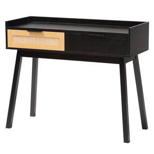 Baxton Studio Kalani Espresso Brown Wood 2-Drawer Console Table
